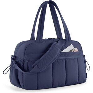 Women Navy Blue Imported Lightweight Water Resistant Travel Gym Carry On Bag